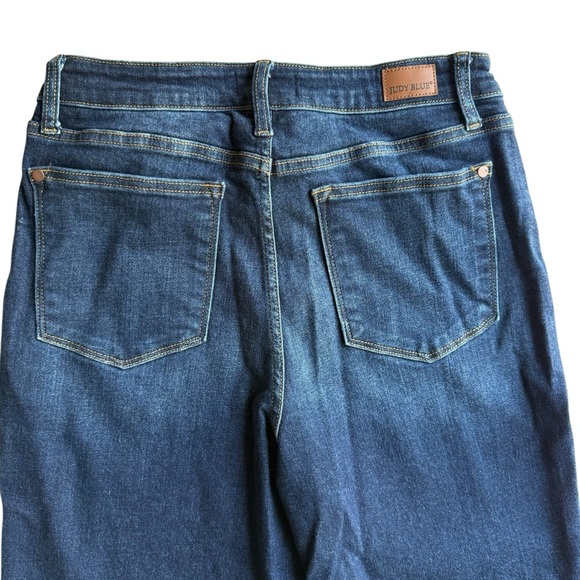Judy Blue Denim Jeans SUNDAY CHILL HIGH RISE CROPPED WIDE LEG Blue Size 11/30 - Picture 8 of 9